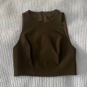 NWT! Alice + Olivia Black Cutout Crop Top